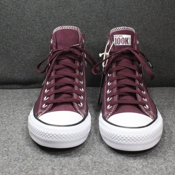 Converse CTAS Pro Hi Sneakers Canvas Deep Bordeaux Maroon Red, Mens Size 11.5 - Picture 3 of 13